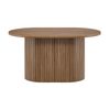 Design Square Galene Oval Wooden Coffee Tea Table 80cm Walnut