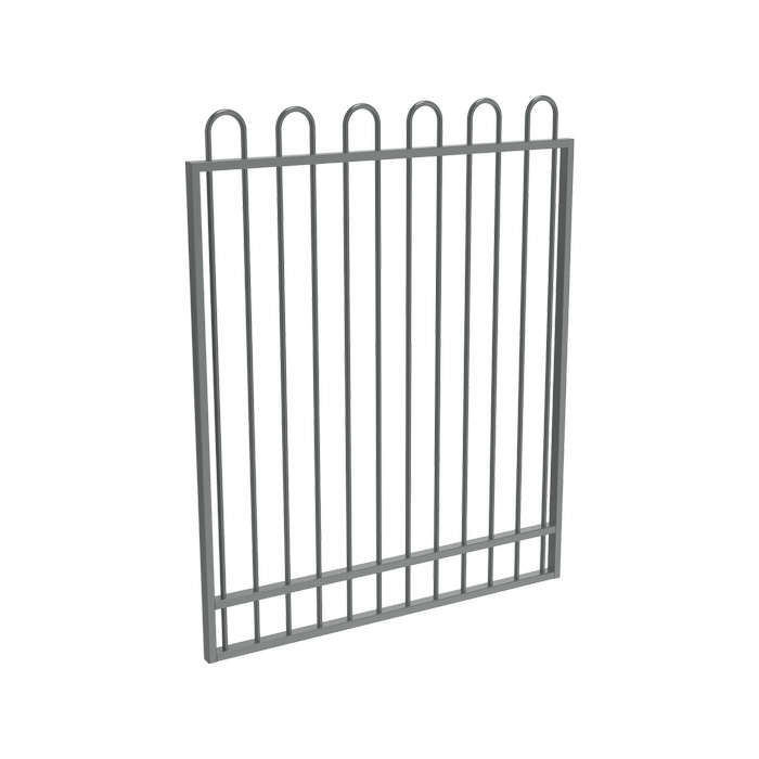 ProtectorAl 800 - 1200 x 1500mm Monument Aluminium Pool Gate Loop Top With Mid Rail