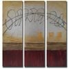 P&P Dynamic Abstract Hand Painting - Set of 3 Modern Art 30x90x3cm