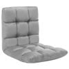 vidaXL Folding Floor Chair Light Grey Microfibre Lounger
