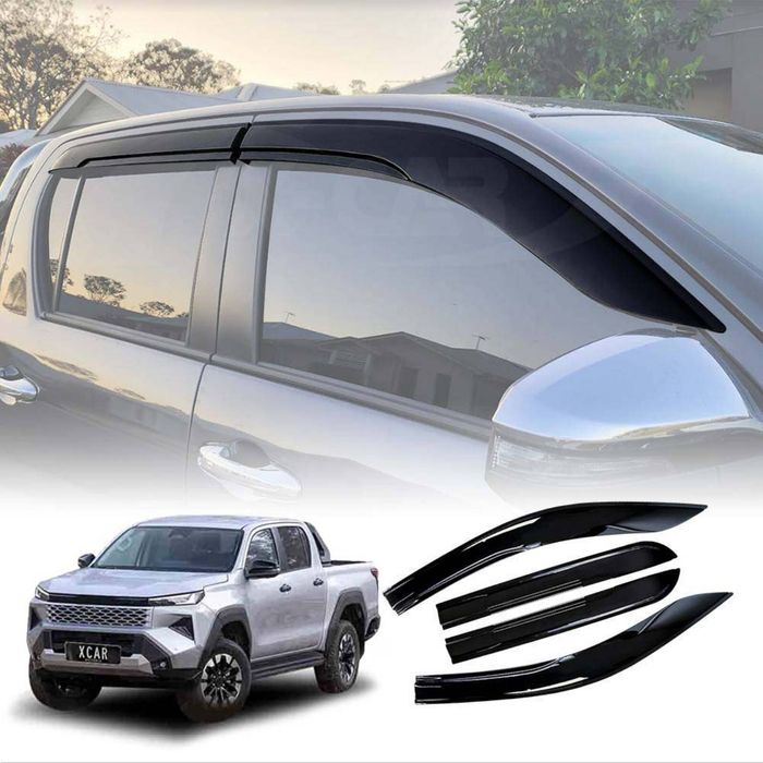 Weathershields for Toyota Hilux SR5 Dual Cab 2025-Onwards Wind Deflectors Window Sun Visor