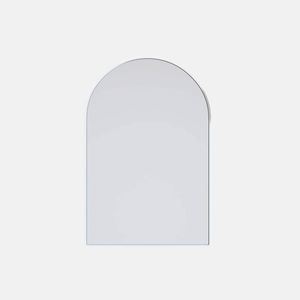 Future Glass Arch Framed Mirror - 760 x 500mm - White