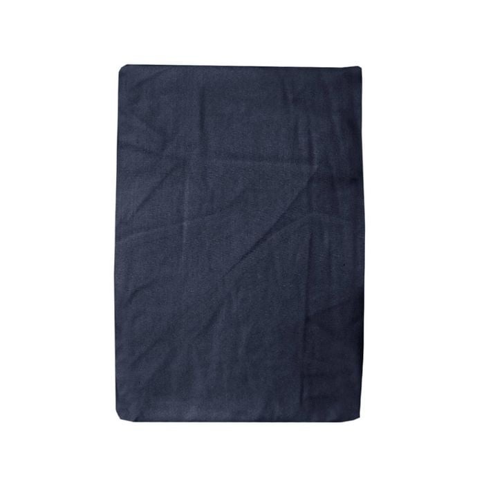 Navy Bassinet Fitted Sheet with a Flat Sheet Sewed Attached