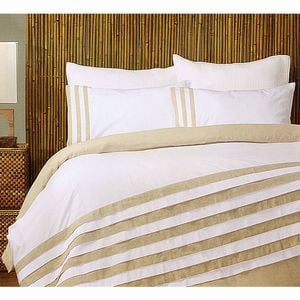 Bloomington Turin White Linen Quilt Cover Set Queen