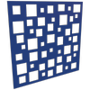 ProtectorAl 300-1200w x 300-1200h Dark Blue/Gloss White Squares Unframed Composite Deco Panel