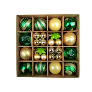 Catzon 42 Pcs Christmas Balls Colored Shatterproof Plastic Baubles for Xmas Party-Set6