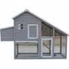 Yes4pets Grey Large Chicken Coop Rabbit Hutch Ferret Guinea Pig Cage Hen Chook Cat Kitten House