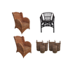 Elegance Living Bundle Wicker Rattan Outdoor/indoor Dining Room Sets