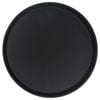 Argon Tableware Round Serving Tray - 45.5cm Reusable Non Slip Stackable Rubberized Surface Platter Food Drinks Tray