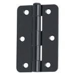 Miles Nelson 90 x 60mm Matt Black Loose Pin Butt Rad Edge Hinge