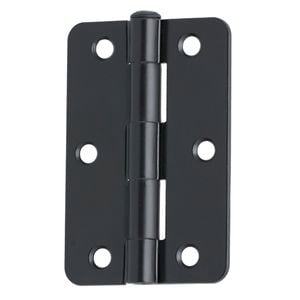 Miles Nelson 90 x 60mm Matt Black Loose Pin Butt Rad Edge Hinge