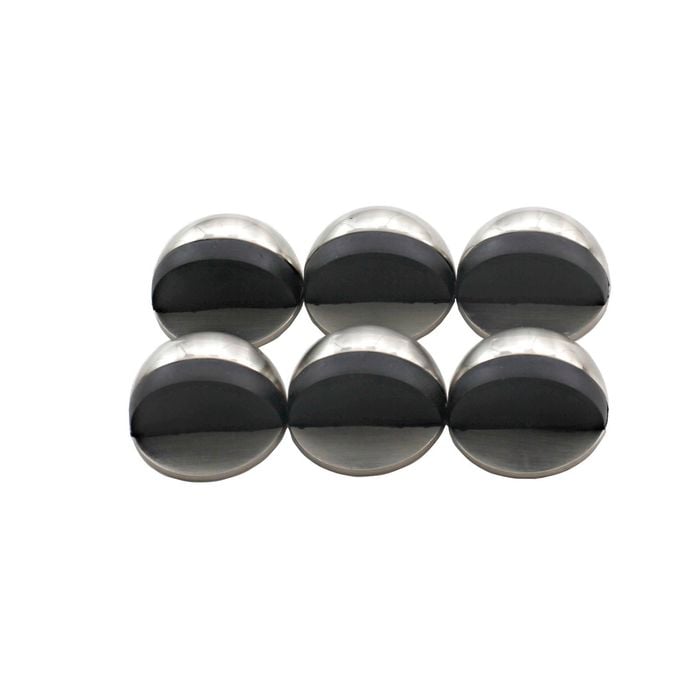 Syneco 6 Piece Brushed Nickel Half Moon Door Stop Set