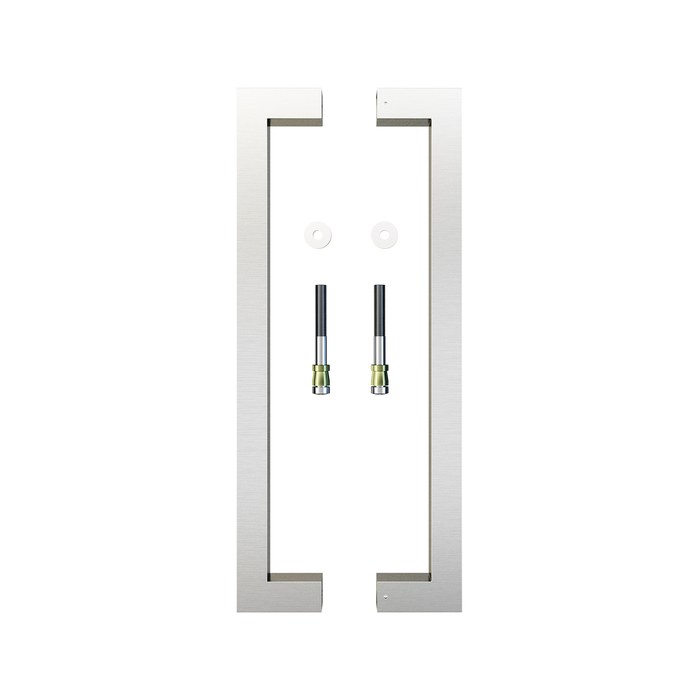 Rolltrak 400mm Stainless Steel Barn Door Square Double Pull Handle
