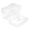 SOGA 1/1 GN Polycarbonate Food Pan 200mm Clear 4 Pack with Lids