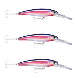 3x Rapala 16cm X Rap Magnum 30 Deep Diving Trolling Lures - HD Real Red Bait