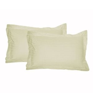Accessorize 325TC Pair of Tailored Standard Pillowcases 48 cm x 73 cm Ecru