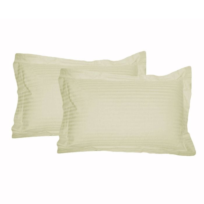 Accessorize 325TC Pair of Tailored Standard Pillowcases 48 cm x 73 cm Ecru
