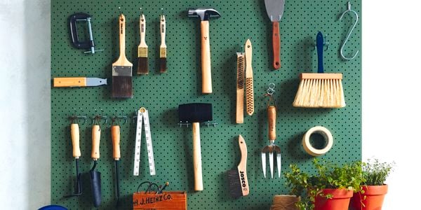 Trolley set up with products all sorted and stored ready for use 