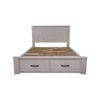 Foxglove Bed Frame Double Size Wood Mattress Base With Storage Drawers - White