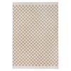 Loopsie-180cm X 120cm-jazine Cream And Brown Chequered Washable Rug