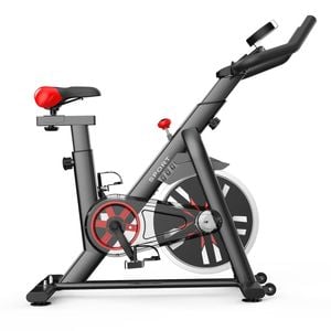 Fitness Master Exercise Spin Bike 8kg Flywheel Belt Drive Lcd Monitor Black Home Gym