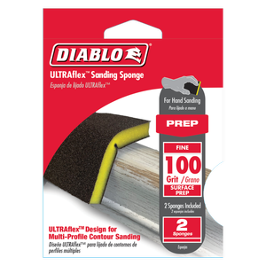 Diablo 100 Grit Final Prep Flex Pad Sanding Sponge - 2 Pack