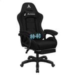 ALFORDSON Massage Gaming Chair Fabric Black