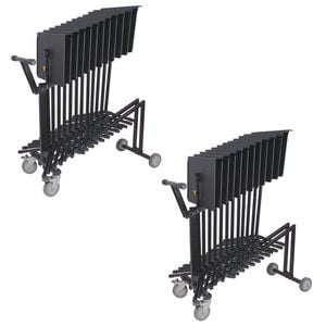 2x Hercules Pull Trolley Cart Musical Instrument Holder/Storage for Music Stands