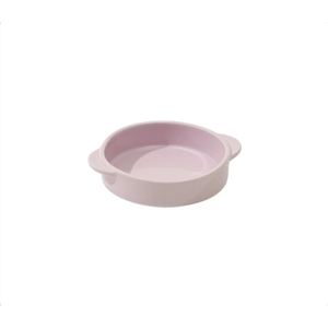 Dual-Handle Ceramic Pet Feeding Bowl/350ml/Purple