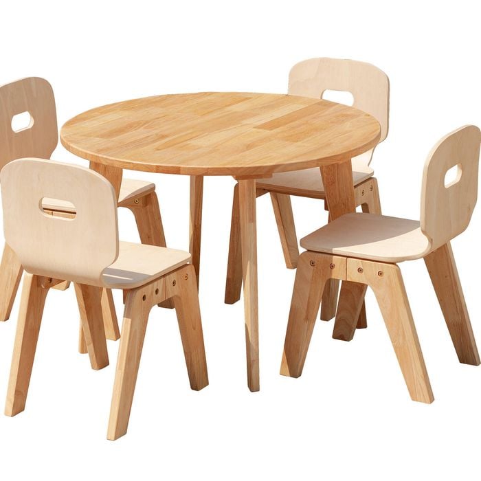 QTOYS Danish Round Table and 4 Chairs