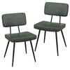 Costway 2pcs Dining Chairs Faux Leather