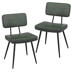 Costway 2pcs Dining Chairs Faux Leather