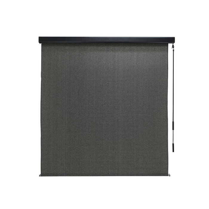 Coolaroo 1.8 x 2.4m Charcoal Crank Operated Outdoor Blind with Premium Pelmet