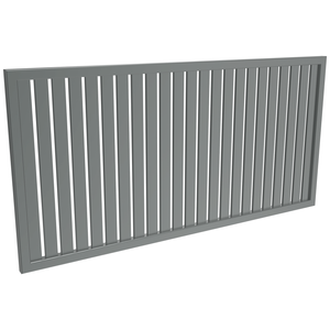 ProtectorAl 1001 - 2000 x 300 - 1000mm Monument Vertical 18mm Gap Aluminium Welded Slat Panel