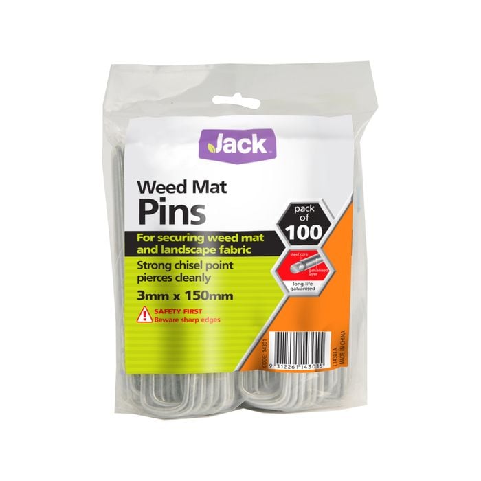 Jack 3 x 150mm Weedmat Pin - 100 Pack