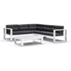 Santorini Package A Corner Lounge White & Denim Grey Cushions