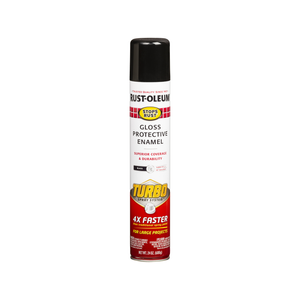 Rust-Oleum 680g Black Gloss Stops Rust Turbo Spray Paint - Black