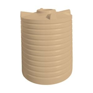 Clark Tanks 2600L Round Poly Water Tank - Desert Haze