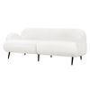 Levede 3-Seater Sherpa Fleece Cloud Sofa White