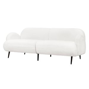 Levede 3-Seater Sherpa Fleece Cloud Sofa White