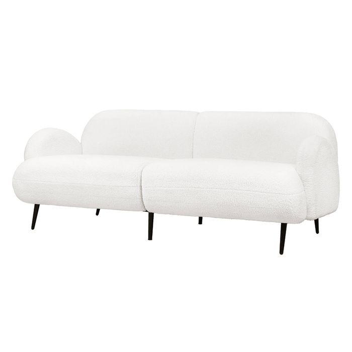 Levede 3-Seater Sherpa Fleece Cloud Sofa White
