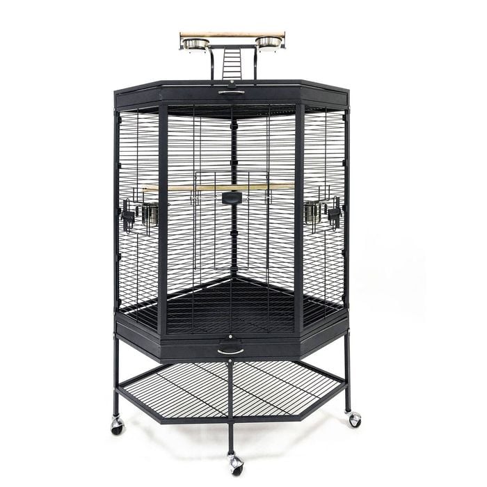 Flyline Corner Bird Cage Play Top for Finch Budgie Cockatiel