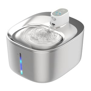 Advwin 4L Automatic Pet Water Fountain Wireless Stainless Steel