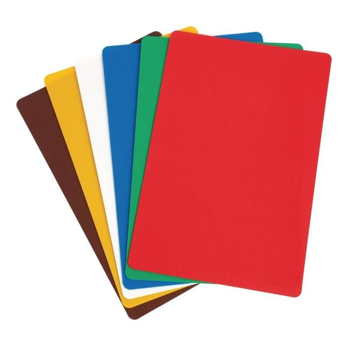 Hygiplas Colour Coded Chopping Mat Set 6 Pack 300x450mm Commercial Kitchen Preparation Mats