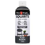 White Knight 310g Black Flat Squirts Spray Paint