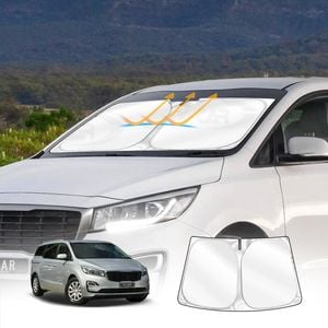 Windshield Sun Shade for Kia Carnival 2015-2020 Blocks UV Rays Foldable Custom Visor Protector