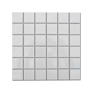 Johnson Tiles 306 x 306mm White Gloss Square Mosaic - Each