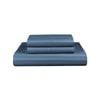 Dreamfields Queen Ocean 1000TC Microfibre 1cm Stripe Soft Quilt Doona Duvet Cover Set