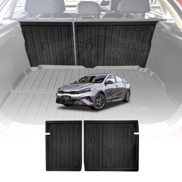 Back Seat Protector for Kia Cerato Hatch 2018-2024 All Weather Heavy Duty Car Seat Kick Mats Cover