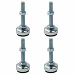 Richmond 50mm x M8 Steel Fixed Levelling Feet - 4 Pack